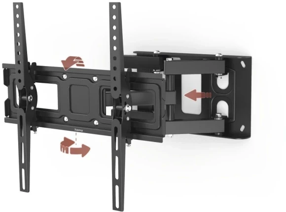 Кронштейн для телевизора Hama 00220830 черный 32"-65" макс.40кг настенный поворотно-выдвижной и наклонный