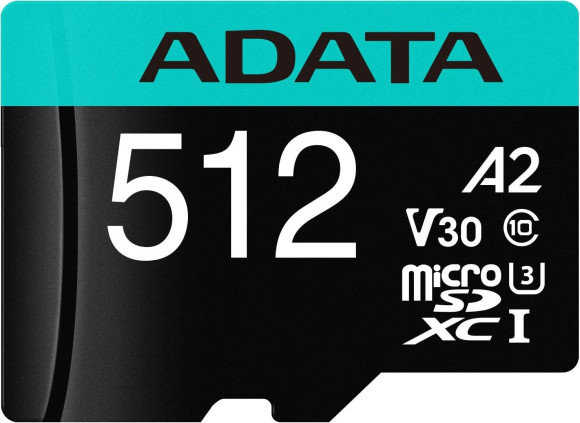 Флеш карта microSDXC 512GB A-Data AUSDX512GUI3V30SA2-RA1 Premier Pro + adapter