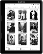 Электронная книга Digma F4 5.83" E-Ink 680x920 Touch Screen 1.2Ghz 1Gb/8Gb/SD/microSDHC/подсветка дисплея черный