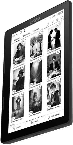 Электронная книга Digma F4 5.83" E-Ink 680x920 Touch Screen 1.2Ghz 1Gb/8Gb/SD/microSDHC/подсветка дисплея черный Электронная книга Digma F4 5.83" E-Ink 680x920 Touch Screen 1.2Ghz 1Gb/8Gb/SD/microSDHC/подсветка дисплея черный