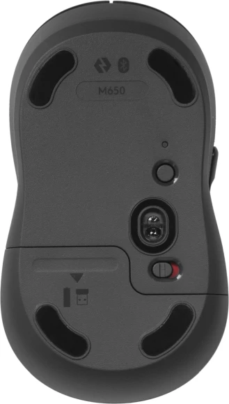 Мышь Logitech M650 графитовый оптическая 4000dpi беспров. BT/Radio USB 4but (910-006390)
