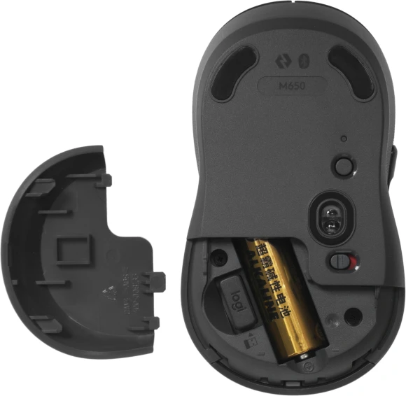Мышь Logitech M650 графитовый оптическая 4000dpi беспров. BT/Radio USB 4but (910-006390)