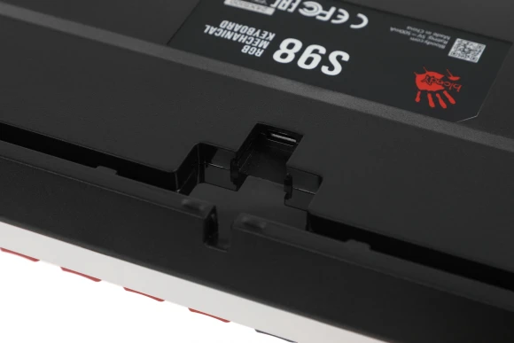 Клавиатура A4Tech S98 Sports механическая синий/белый USB for gamer LED (S98 SPORTS NAVY BLMS RED PLUS) кабель 1.8м