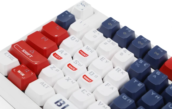 Клавиатура A4Tech S98 Sports механическая синий/белый USB for gamer LED (S98 SPORTS NAVY BLMS RED PLUS) кабель 1.8м