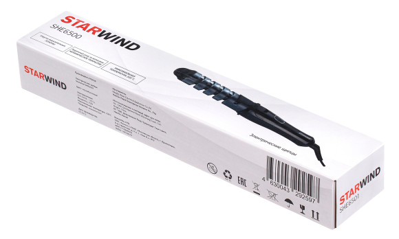 Щипцы Starwind SHE6500 25Вт черный макс.темп.:200С покрытие:керамическое Щипцы Starwind SHE6500 25Вт черный макс.темп.:200С покрытие:керамическое
