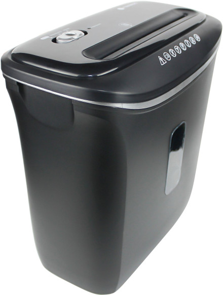 Шредер Heleos УД14-5 черный/серебристый (секр.P-5) фрагменты 4лист. 14лтр. скобы пл.карты Шредер Heleos УД14-5 черный/серебристый (секр.P-5) фрагменты 4лист. 14лтр. скобы пл.карты