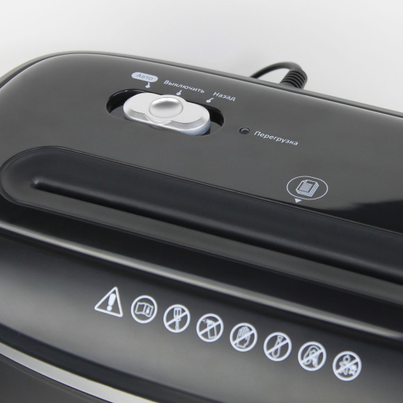 Шредер Heleos УД14-5 черный/серебристый (секр.P-5) фрагменты 4лист. 14лтр. скобы пл.карты Шредер Heleos УД14-5 черный/серебристый (секр.P-5) фрагменты 4лист. 14лтр. скобы пл.карты