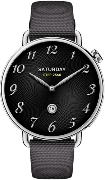 Смарт-часы Xiaomi Watch S4 41мм 1.32" AMOLED корп.серебристый рем.черный разм.брасл.:120-190 мм (BHR07VRGL)