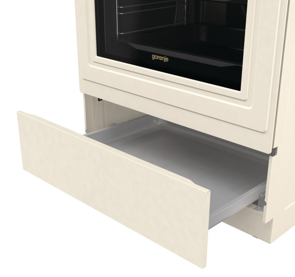 Плита Электрическая Gorenje GECS6B70CLI бежевый стеклокерамика (без крышки)