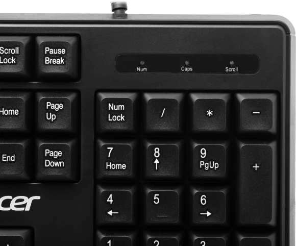 Клавиатура Acer OKW301 черный USB Multimedia для ноутбука (ZL.KBDCC.01A)