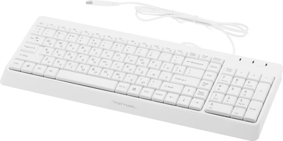 Клавиатура A4Tech FK15 белый USB (FK15 WHITE) кабель 1.5м