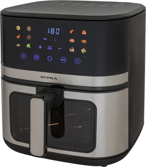 Аэрогриль Supra GS-7780 8л 1950Вт серебристый/черный
