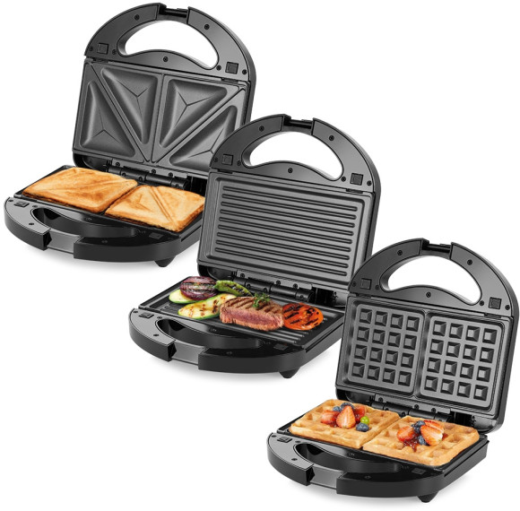 Вафельница Kitfort КТ-3608 750Вт черный/серебристый