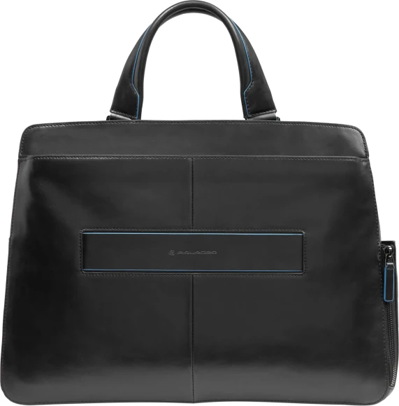 Деловая сумка Piquadro Blue Square CA6590B2/N с отделением для ноутбука 15.6" черная натур.кожа