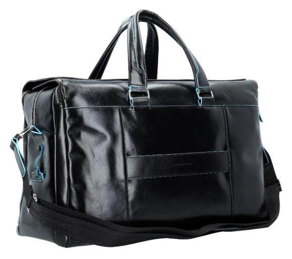 Сумка дорожная Piquadro Blue Square BV4342B2/N с отделением для ноутбука 15" черная натур.кожа