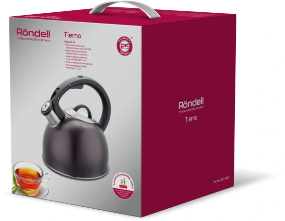 Чайник металлический Rondell Tierno RDS-1900 2.9л. фиолетовый Чайник металлический Rondell Tierno RDS-1900 2.9л. фиолетовый