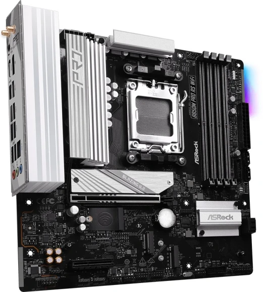 Материнская плата Asrock B850M PRO RS WIFI Socket AM5 AMD B850 4xDDR5 mATX AC`97 8ch(7.1) 2.5Gg RAID+HDMI+DP Материнская плата Asrock B850M PRO RS WIFI Socket AM5 AMD B850 4xDDR5 mATX AC`97 8ch(7.1) 2.5Gg RAID+HDMI+DP