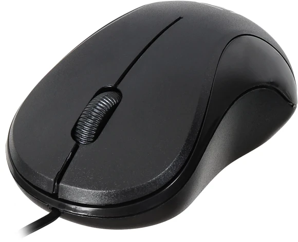 Мышь Оклик 115S черный оптическая 1200dpi USB для ноутбука 3but (711636)