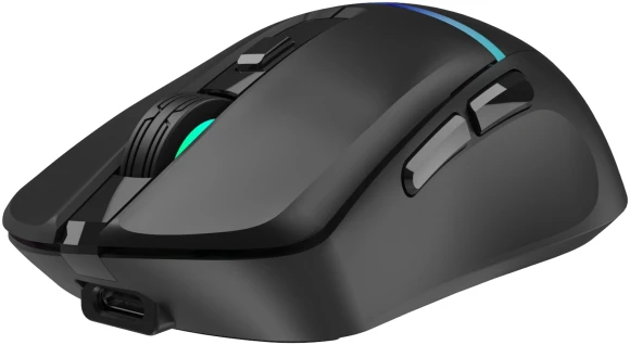 Мышь Оклик 775GW черный оптическая 5000dpi беспров. BT/Radio USB/USB-C 6but