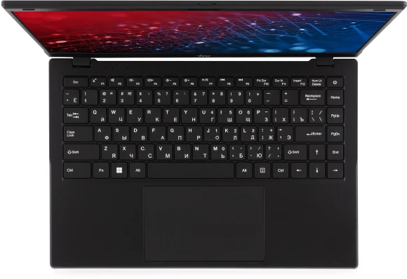 Ноутбук IRU Planio 14ING N-series N100 8Gb SSD256Gb Intel UHD Graphics 14" IPS FHD (1920x1080) FreeDOS black WiFi BT Cam 6000mAh (2058902)