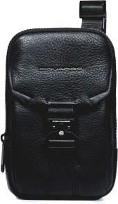 Деловая сумка женская Piquadro Lyra BD4574W92T/N с отделением для ноутбука 14" черная ткань/натур.кожа