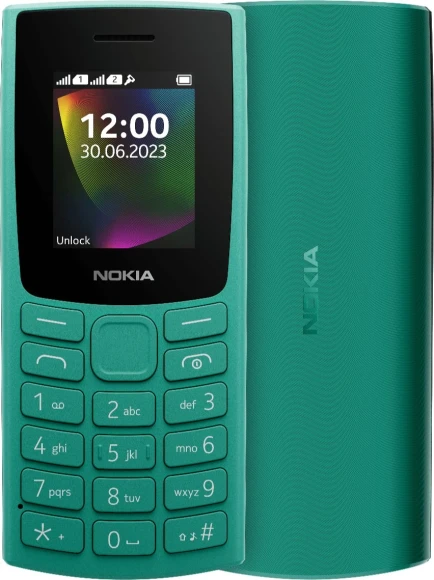 Мобильный телефон Nokia 106 DS TA-1564 зеленый моноблок 2Sim 1.8" 120x160 Series 30+ GSM900/1800 GSM1900 FM microSD max32Gb