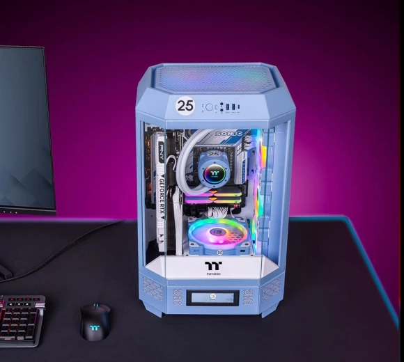 Корпус Thermaltake The Tower 300 Hydrangea голубой без БП mATX 8x120mm 6x140mm 2xUSB3.0 audio bott PSU Корпус Thermaltake The Tower 300 Hydrangea голубой без БП mATX 8x120mm 6x140mm 2xUSB3.0 audio bott PSU