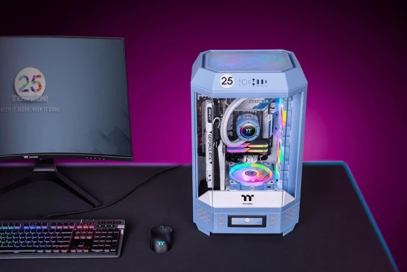 Корпус Thermaltake The Tower 300 Hydrangea голубой без БП mATX 8x120mm 6x140mm 2xUSB3.0 audio bott PSU Корпус Thermaltake The Tower 300 Hydrangea голубой без БП mATX 8x120mm 6x140mm 2xUSB3.0 audio bott PSU