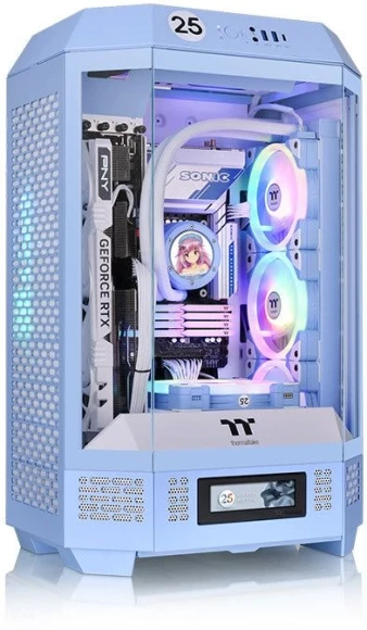 Корпус Thermaltake The Tower 300 Hydrangea голубой без БП mATX 8x120mm 6x140mm 2xUSB3.0 audio bott PSU Корпус Thermaltake The Tower 300 Hydrangea голубой без БП mATX 8x120mm 6x140mm 2xUSB3.0 audio bott PSU