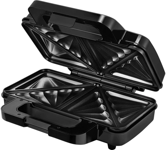 Сэндвичница Kitfort КТ-4623 1000Вт черный/серебристый Сэндвичница Kitfort КТ-4623 1000Вт черный/серебристый