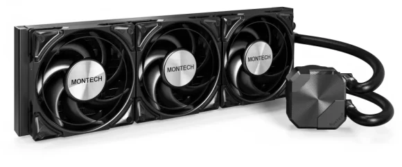 Система водяного охлаждения Montech HyperFlow Silent 360 Soc-AM5/AM4/1200/1700/1851 черный 4-pin 24.8dB Al 360W Ret (HS360BK)