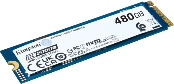 Накопитель SSD Kingston PCIe 4.0 x4 480GB SEDC2000BM8/480G DC2000B M.2 2280 0.4 DWPD Накопитель SSD Kingston PCIe 4.0 x4 480GB SEDC2000BM8/480G DC2000B M.2 2280 0.4 DWPD