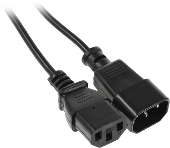Кабель-удлинитель Ningbo AN23-1008 IEC C13 IEC C14 1.8м черный