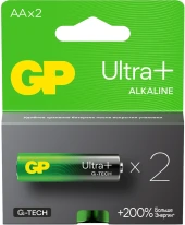 Батарея GP Ultra Plus Alkaline 15AUPA21-2CRSB2 AA (2шт) блистер Батарея GP Ultra Plus Alkaline 15AUPA21-2CRSB2 AA (2шт) блистер