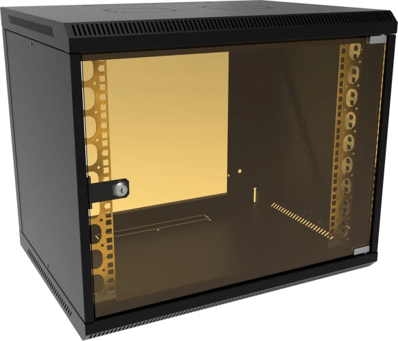Шкаф коммутационный Suprlan (05-1506) настенный 15U 600x600мм пер.дв.стекл направл.под закл.гайки 70кг светло-серый 535мм 29.7кг 750мм металл