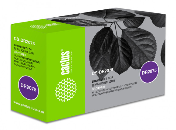 Блок фотобарабана Cactus CS-DR2075 DR-2075 черный ч/б:12000стр. для DCP 7010/7010R Brother Блок фотобарабана Cactus CS-DR2075 DR-2075 черный ч/б:12000стр. для DCP 7010/7010R Brother