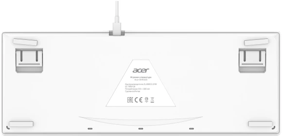 Клавиатура Acer OKW305 механическая белый USB Multimedia for gamer LED (ZL.KBDCC.01W) Клавиатура Acer OKW305 механическая белый USB Multimedia for gamer LED (ZL.KBDCC.01W)