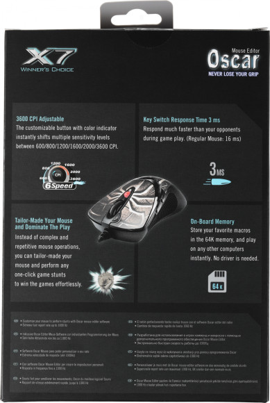 Мышь A4Tech Oscar Editor XL-747H коричневый/рисунок лазерная 3600dpi USB 6but (XL-747H (BROWN SPIDER))