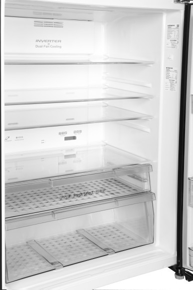 Холодильник Hitachi R-VG660PUC7-1 GBK 2-хкамерн. черный стекло инвертер Холодильник Hitachi R-VG660PUC7-1 GBK 2-хкамерн. черный стекло инвертер