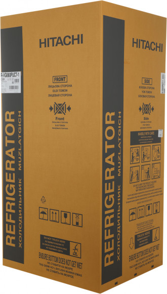 Холодильник Hitachi R-VG660PUC7-1 GBK 2-хкамерн. черный стекло инвертер Холодильник Hitachi R-VG660PUC7-1 GBK 2-хкамерн. черный стекло инвертер