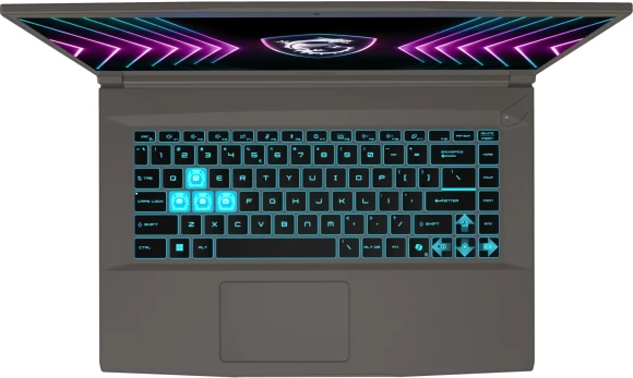 Ноутбук MSI Thin 15 B2RVE-3451XRU Core 7 240H 16Gb SSD512Gb NVIDIA GeForce RTX4050 6Gb 15.6" IPS FHD (1920x1080) без ОС grey WiFi BT Cam (9S7-16R831-3451)