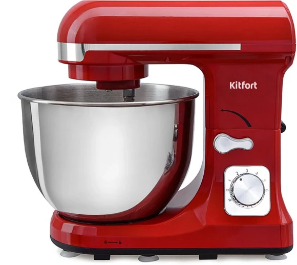Миксер планетарный Kitfort КТ-1324-1 1000Вт красный