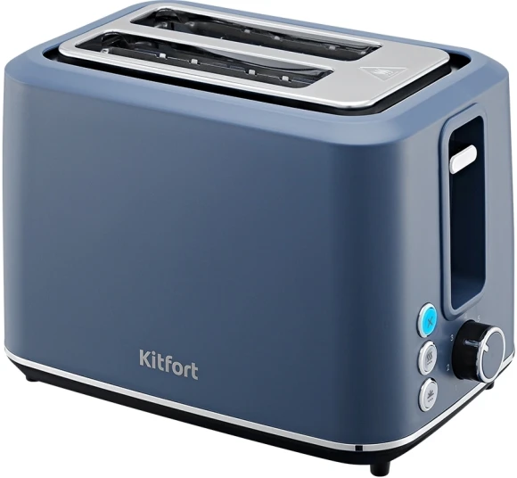 Тостер Kitfort КТ-6874 1080Вт синий/серебристый Тостер Kitfort КТ-6874 1080Вт синий/серебристый