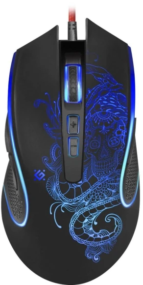 Мышь Defender Cyber MB-560L черный оптическая 1600dpi USB для ноутбука 2but (52560)