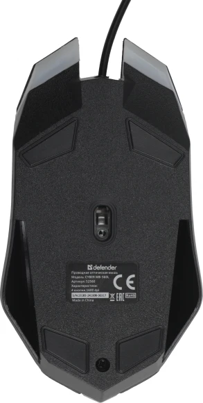 Мышь Defender Cyber MB-560L черный оптическая 1600dpi USB для ноутбука 2but (52560)