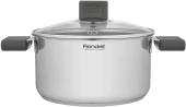 Кастрюля Rondell Quadro RDS-1596 3.1л. d=20см (с крышкой) стальной Кастрюля Rondell Quadro RDS-1596 3.1л. d=20см (с крышкой) стальной
