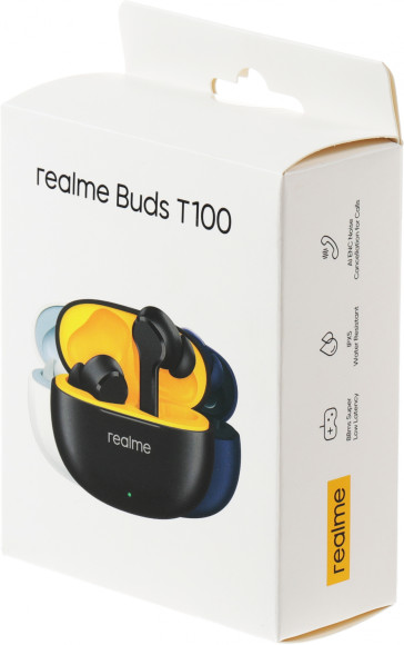 Гарнитура вкладыши Realme Buds T100 RMA2109 белый беспроводные bluetooth в ушной раковине (6672687)