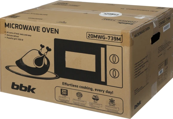 Микроволновая Печь BBK 20MWG-739M/B 20л. 700Вт черный
