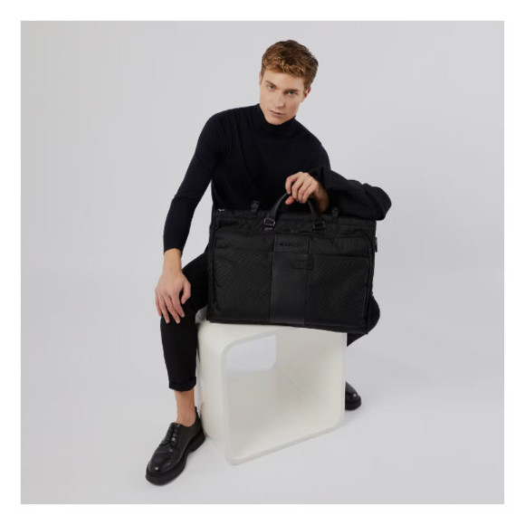 Сумка Piquadro Brief2 PA4344BR2/N черная нейлон/натур.кожа
