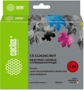 Картридж струйный Cactus CS-CLI426C/M/Y CLI-426 голубой/пурпурный/желтый набор (27мл) для Canon MG5140/5240/6140/8140/MX884 с чипом